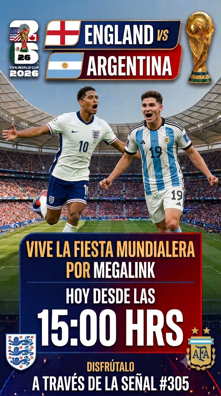 Argentina versus Suiza por la Copa Mundial de la FIFA 2026, disponible en MEGALINK